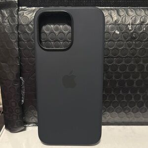 Apple Black SILICONE IPHONE 15 pro MAX Case